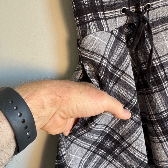 Midnight Hour Plaid Schoolgirl Lace-up Skirt Gray/Black Small Preppy Gothic - Picture 7 of 14